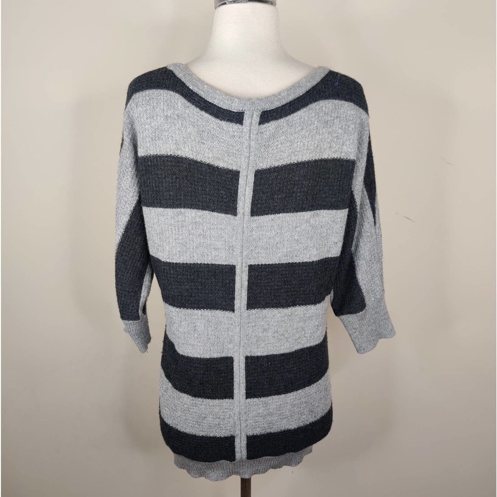 LOFT Stripe Wool Blend Sweater Dolman Sleeve - Picture 5 of 6